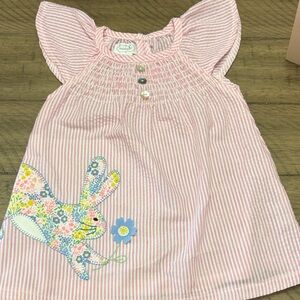 Mud Pie Pink Striped Baby Dress
